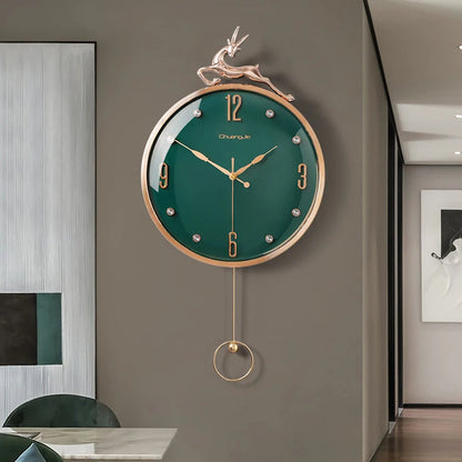 13 Inch Auspicious Deer Wall Clock Nordic Brief Design Living Room Decoration Kitchen Mute Clocks Art Wall Watch Home Decor NEW    Home Decor Supply | Online Retail | ShoreShopper.com