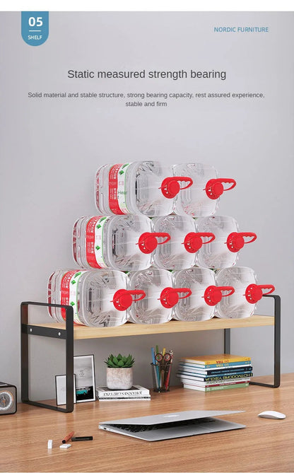 Shelf Desktop Storage  Bookshelf Student Desk Shelves Racks Office Computer Desk Tiered Cabinet Home Storage Holders Organizer    Home Decor Supply | Online Retail | ShoreShopper.com