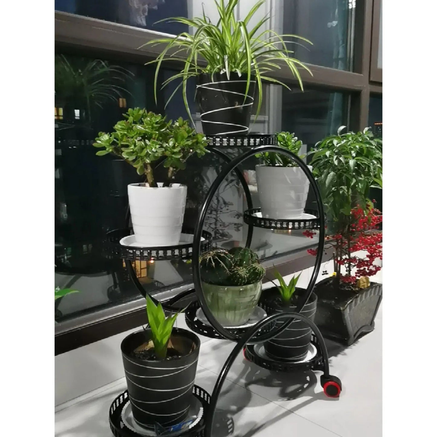 Metal Plant Stands 6 Pots Plants Flower Stand for Patio Garden Living Room Corner Balcony Bedroom Black / White    Home Decor Supply | Online Retail | ShoreShopper.com