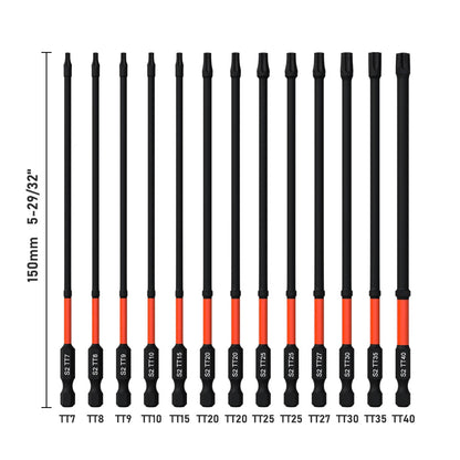 Impact Torx Bit Set-3/6 Inch  (T7-T40) & Impact Hex Head Allen Wrench Drill Bit Set-2/4 Inch  (H1.5-H8)  With CNC Machined Tips,    Home Decor Supply | Online Retail | ShoreShopper.com