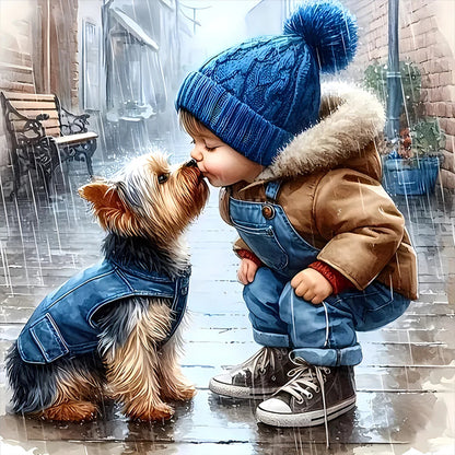 Full Embroidery Eco-cotton Thread 11CT Printed Boy Cross Stitch Kit Art 40x40cm    Home Decor Supply | Online Retail | ShoreShopper.com