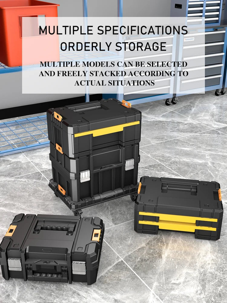 AIRAJ MultiFunctional Tier Stackable Rolling Plastic Portable Folding Tool Storage Box , Suitable for Garage Storage    Home Decor Supply | Online Retail | ShoreShopper.com