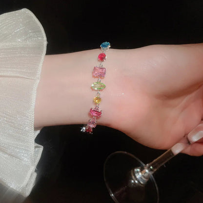 Brand 18K Gold Plated New Luxury Colourful Crystal Zircon Necklace For Women Fashion Party Jewelry Accessories Ladies Jewellery    Home Decor Supply | Online Retail | ShoreShopper.com