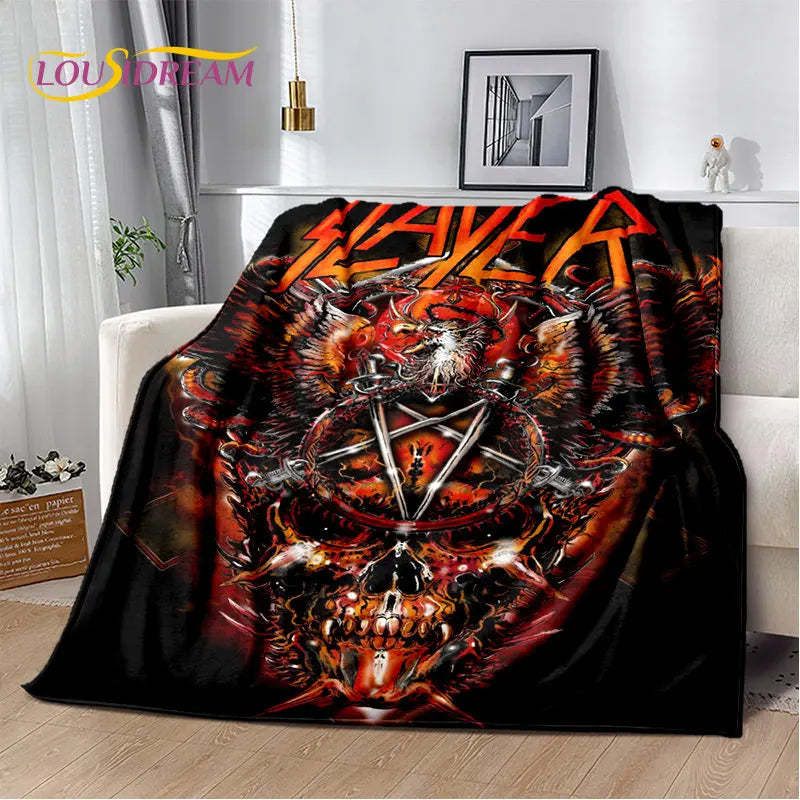 Slayer Heavy Metal Band Soft Plush Blanket,Flannel Blanket Throw Blanket for Living Room Bedroom Bed Sofa Picnic Cover Warm Kids    Your Coastal Marketplace | Shoreshopper.com
