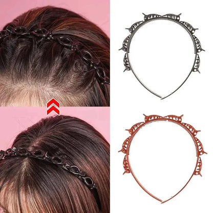 Women Headband Headwear 2025 New Double Bangs Hairstyle Hair Clips