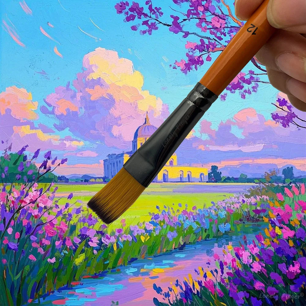 12/48pcs Premium Flat Art Paintbrush Set Durable Anti-Shedding Synthetic Nylon Bristles for Watercolor Acrylics Gouache Painting    Home Decor Supply | Online Retail | ShoreShopper.com