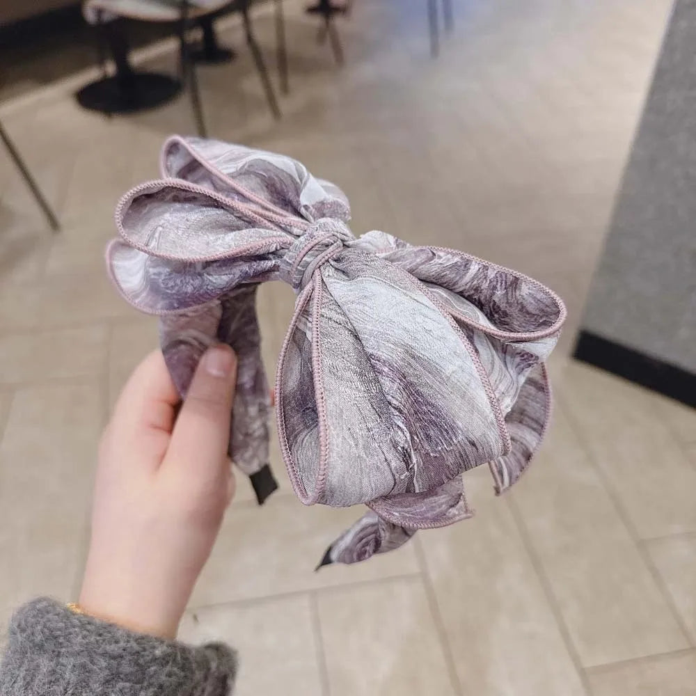 Headwear Three-layer Bow Headband ABS Creative Bownot Wide Hair Hoop Rose Contrasting Colors Floral Printed Hairband Wash Face    Your Coastal Marketplace | Shoreshopper.com