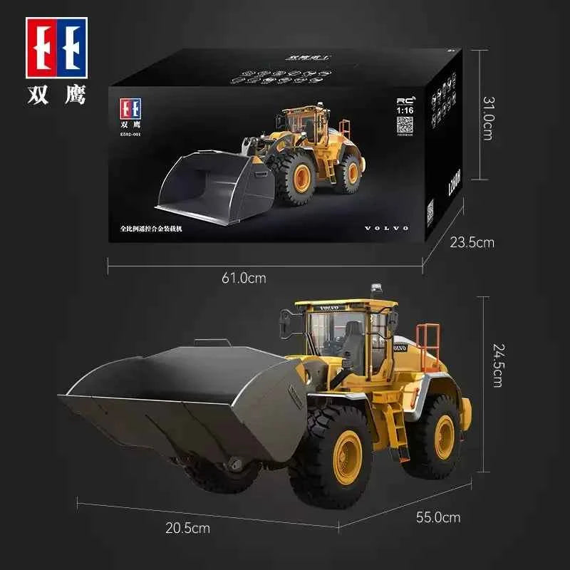 RC MODEL  Car 1/16 RC Full Metal Loader Excavator Electric Remote Control Alloy  Excavator Engineering Model Cars Boy Kids Toys