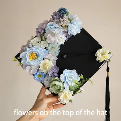 Headwear Doctor Flowers Graduation Cap Bachelor Master Trencher Cap Fringe Charm Ornament Mortar Board University    Your Coastal Marketplace | Shoreshopper.com