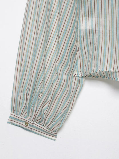 Women Sexy Shirts Spring Summer New Female V-Neck Long Sleeve Shirt Waist-Cinching Striped Tops Lady Chic Casual Holiday Blouses    Your Coastal Marketplace | Shoreshopper.com