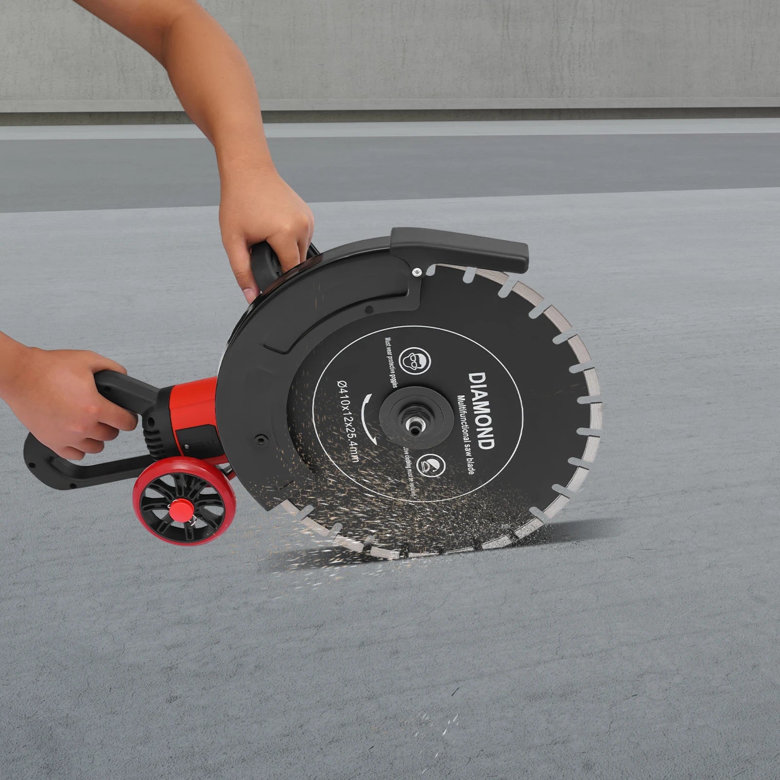16In 4000W Electric Concrete Saw Brick Cutter Circular Saw Wall Slotting Groving with Saw Blade and Rolling Pulley 3000RPM    Home Decor Supply | Online Retail | ShoreShopper.com