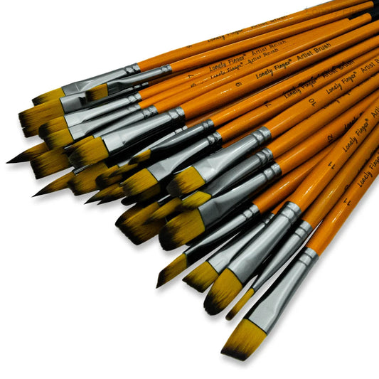 Paint Brush Set 12/48pcs Synthetic Hair for Acrylic Painting Watercolor Painting Gouache Ink Craft and Detail Painting    Home Decor Supply | Online Retail | ShoreShopper.com