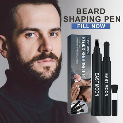 Waterproof Beard Pen Brush Beard Enhancer Lasting Hair Line Cover Repair Moustache Coloring Shaping Tools Beard Filler Pencil - ShoreCo.Shop