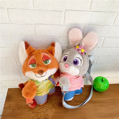 New Zootopia Doll Crossbody Bag Cartoon Judy Hopps Shoulder Bag Holiday Gift Large Capacity Portable Storage Commuter Bag - ShoreCo.Shop