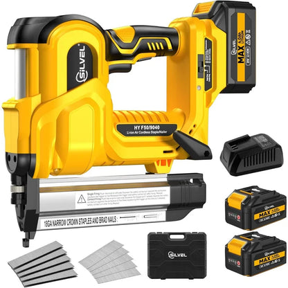 SILVEL 18 Gauge Cordless Brad Nailer 2 in 1 Cordless Nail Gun/Electric Stapler with Dual 4.0Ah Batteries Fast Charging Technolo    Home Decor Supply | Online Retail | ShoreShopper.com