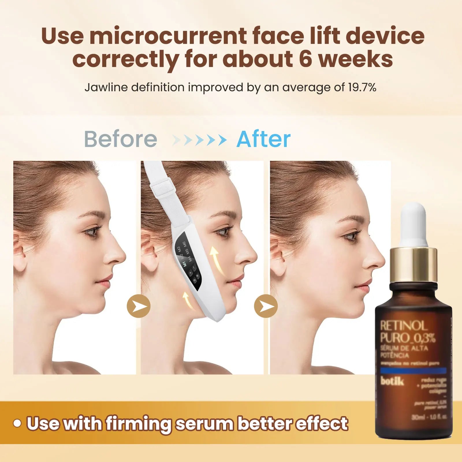 Electric V Face Lifting Beauty Device 6 Modes 8 Levels EMS Micro-current Firming Facial Massager Double Chin Removal Skin Care - ShoreCo.Shop