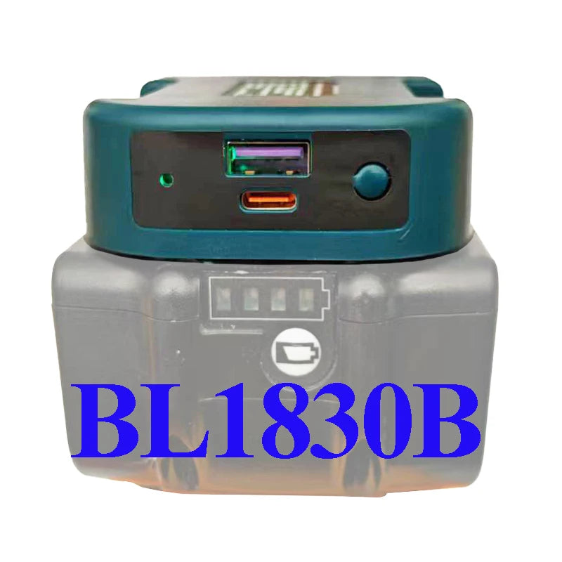 Li-ion Battery Parts Adapter For DEWALT 20V DCB200 For Makita 18V BL1830 Lithium Batteries Case Type C USB Power Bank Charger    Home Decor Supply | Online Retail | ShoreShopper.com