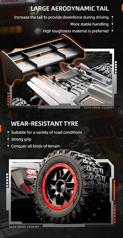 ZLL SG116 MAX 1:16 High Speed Drift Racing Car 80KM/H 4WD Off-Road Drift Remote Control Car SG316 Max Brushless Motor RC Car    Home Decor Supply | Online Retail | ShoreShopper.com