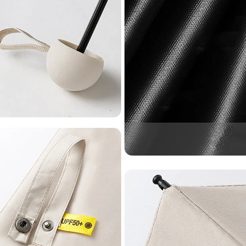 Capsule Umbrella, Portable Mini Sun Umbrella, Sunscreen Umbrella, Black Alloy Handle, with Storage Box, Dual-Use for Sun Protect    Your Coastal Marketplace | Shoreshopper.com