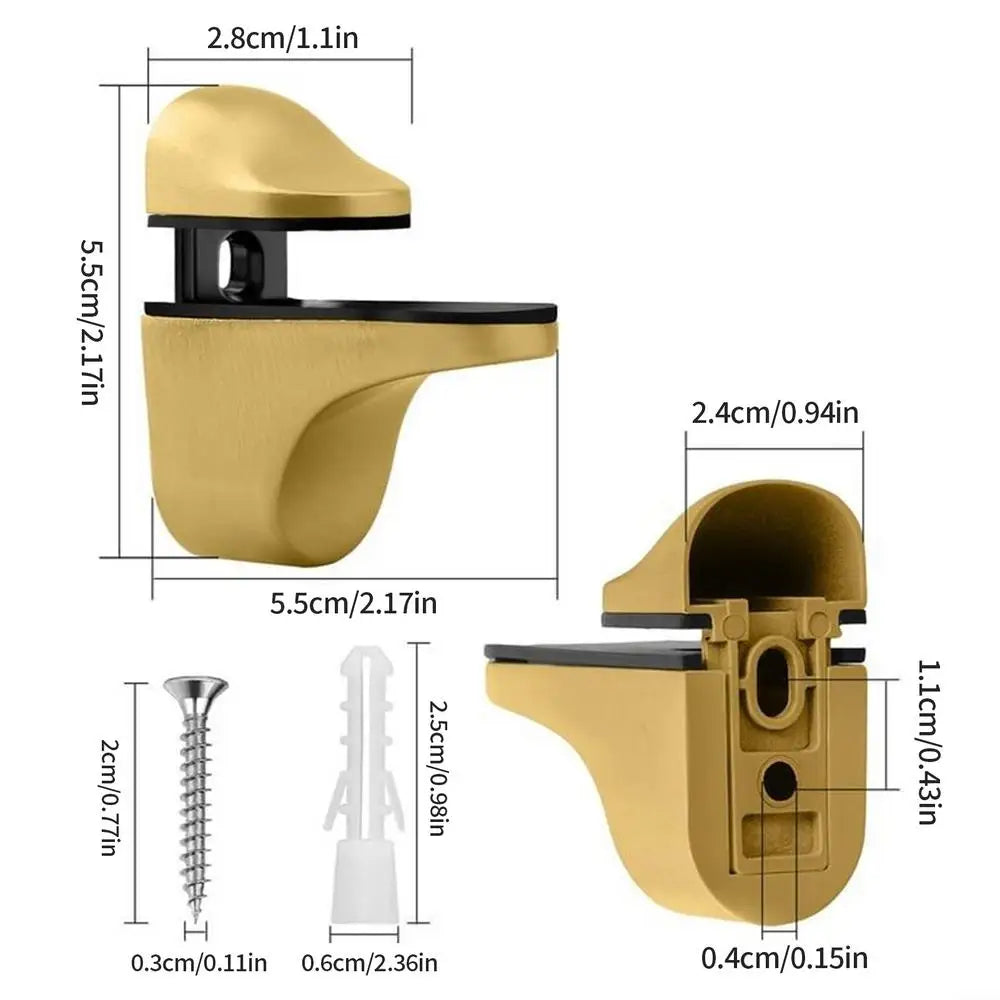 Shelf Brackets Adjustable Shower Glass Shelf Brackets Holder Parts Holder Support Clip Hardware for Wood Acrylic Cabinet Bar    Home Decor Supply | Online Retail | ShoreShopper.com