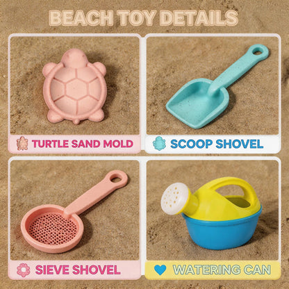 Beach Toy Set for Kids, Collapsible Silicone Bucket and Shovels Set with Sand Molds, Beach Essentials for Outdoor Play Summer    Your Coastal Marketplace | Shoreshopper.com