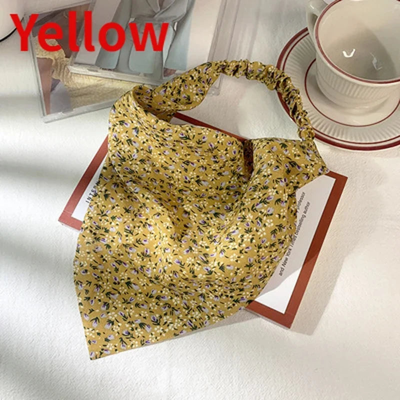 Floral Kerchief Headwear Wrist Head Wrap Scarf Triangular Headscarf Accessories Hair Band Fashion Women Hats Creative Gifts    Your Coastal Marketplace | Shoreshopper.com