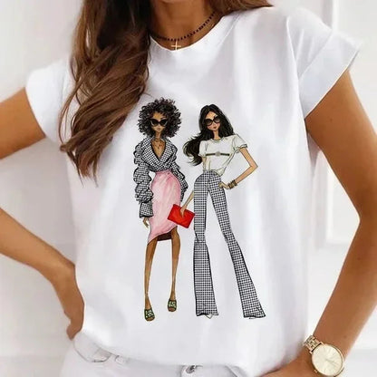 Paris Tower Print Short Sleeve Casual Women's Round Collar T-shirt Graphic T Shirts  Shirts for Women Clothes Oversized T Shirt    Home Decor Supply | Online Retail | ShoreShopper.com