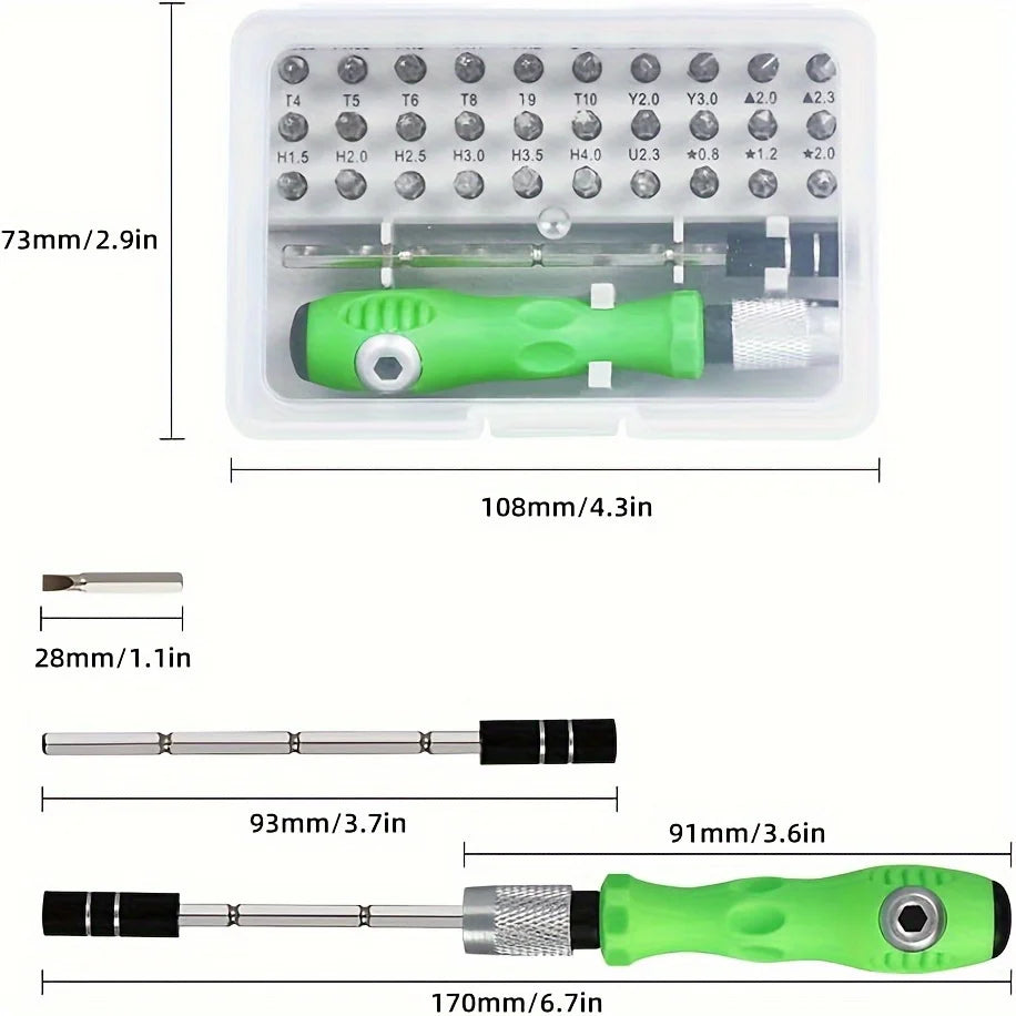 Screwdriver Set 33 in 1 Phillips Torx Hexagonal Precision Screw Driver Bit Manual Repair Tool for iPhone PC Camera Watch Glasses    Home Decor Supply | Online Retail | ShoreShopper.com