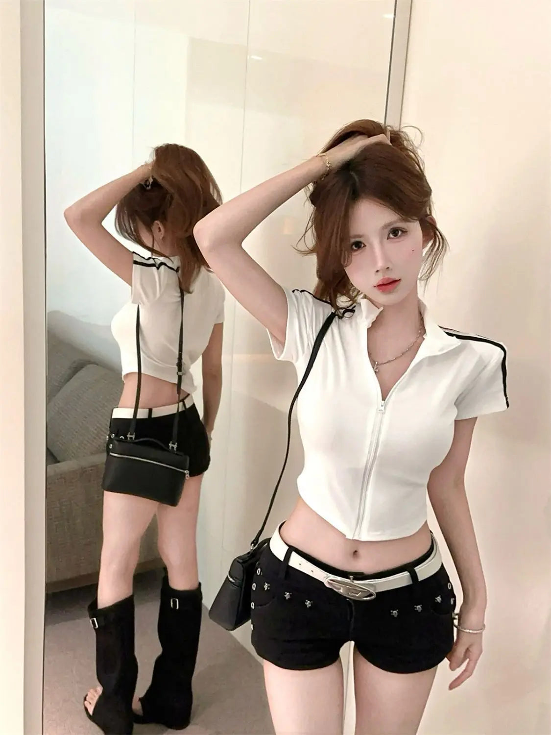 Short-sleeved T Shirt For Women Sweet And Spicy Pure Desire Design Sense Slim And Slimming T-shirt    Your Coastal Marketplace | Shoreshopper.com