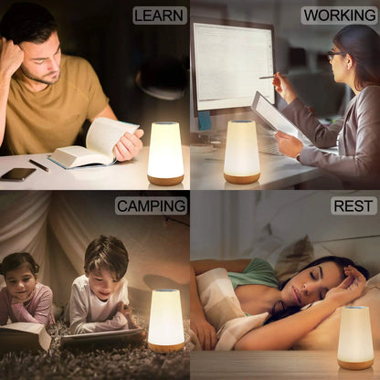 13 Color Changing Night Light Remote Control Touch USB Rechargeable RGB Night Lamp Dimmable Lamp Portable Table Bedside Lamp - ShoreCo.Shop
