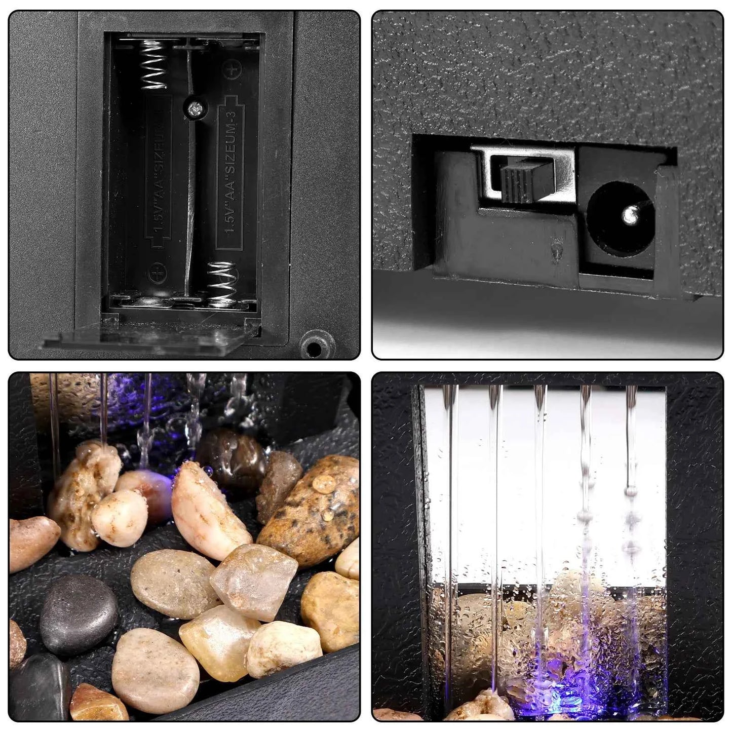 Desktop Water Fountain Decor TableTop Fountain Relaxation Tabletop Relaxion Mini Indoor Water Fountain for Home Decor Crafts