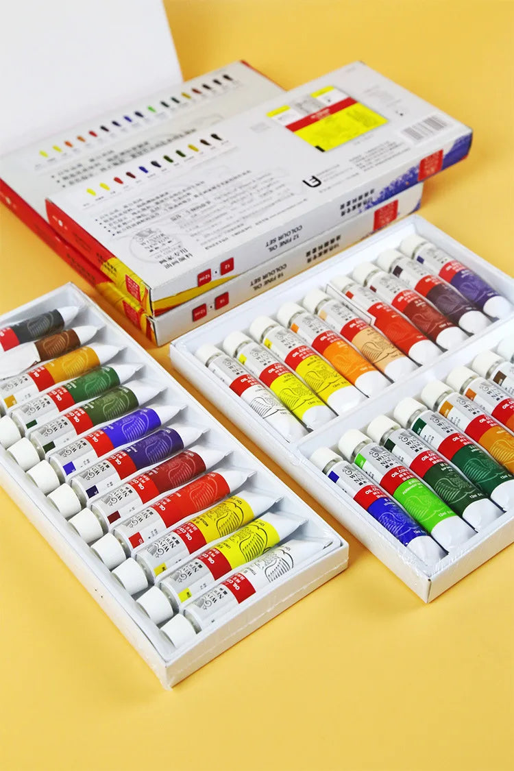 Professional 12/18/24 Colors 12 ML Tube Oil Paints Art For Artists Canvas Pigment Art Supplies Drawing Set    Home Decor Supply | Online Retail | ShoreShopper.com