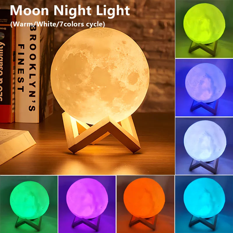 Book Light LED Moon Light Galaxy Light, Moon Night Light, Girl, Boy, Child Birthday Gift, Bedroom Decoration Indoor lighting - ShoreCo.Shop