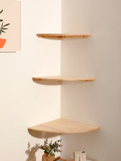 Scalloped Corner Shelves Floating Wall Shelf Storage Rack Wooden Wall Decor Bedroom Living Room Kitchen  Home Decorations Ledge    Home Decor Supply | Online Retail | ShoreShopper.com