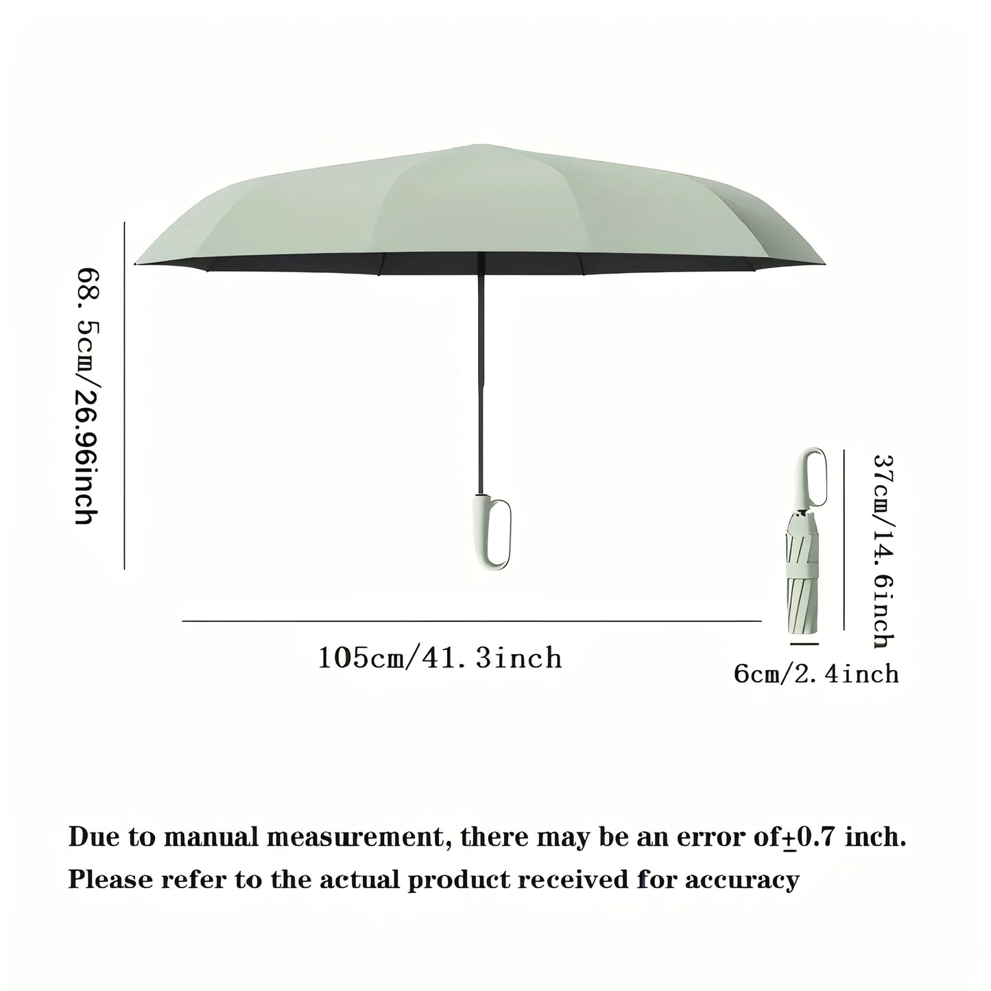 Carabiner Clip, Portable, Hands-free, Automatic Folding Umbrella. Features Reinforced Thickened Windproof Ribs and Canopy    Your Coastal Marketplace | Shoreshopper.com