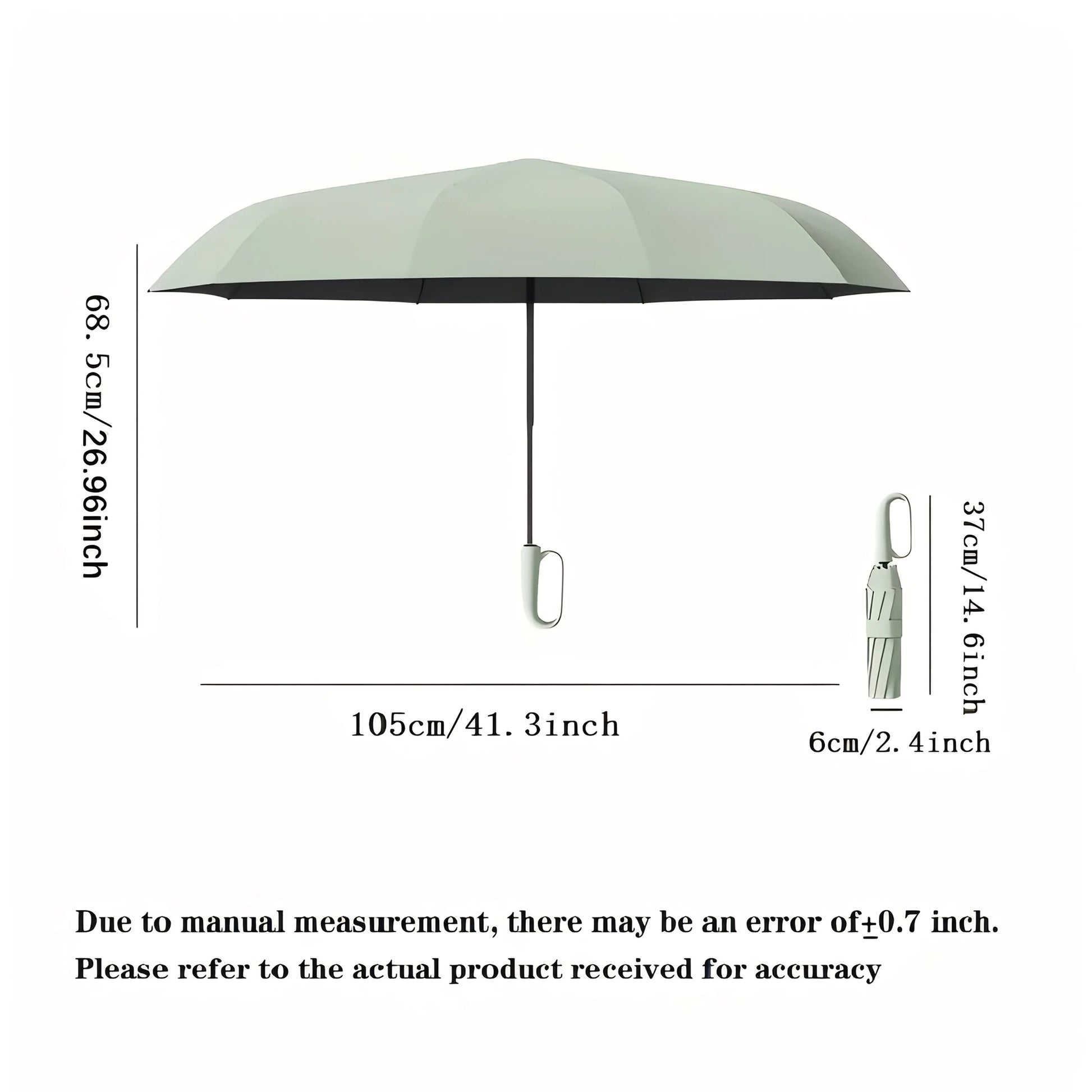 Carabiner Clip, Portable, Hands-free, Automatic Folding Umbrella. Features Reinforced Thickened Windproof Ribs and Canopy    Your Coastal Marketplace | Shoreshopper.com