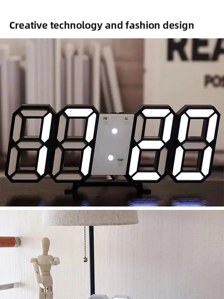 Multifunctional USB Ported LED 3D Digit Style Digital Clock    Home Decor Supply | Online Retail | ShoreShopper.com