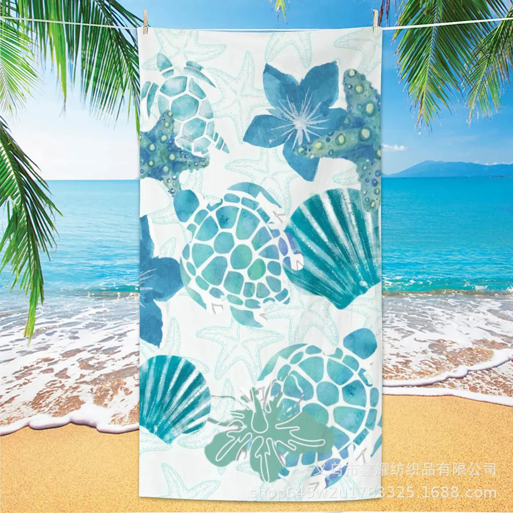 Beach Turtle Animal Printed Beach Towel, Quick Drying Absorbent Beach Towel Outdoor Sports Swimming Beach Towel Face Towel Towel    Your Coastal Marketplace | Shoreshopper.com