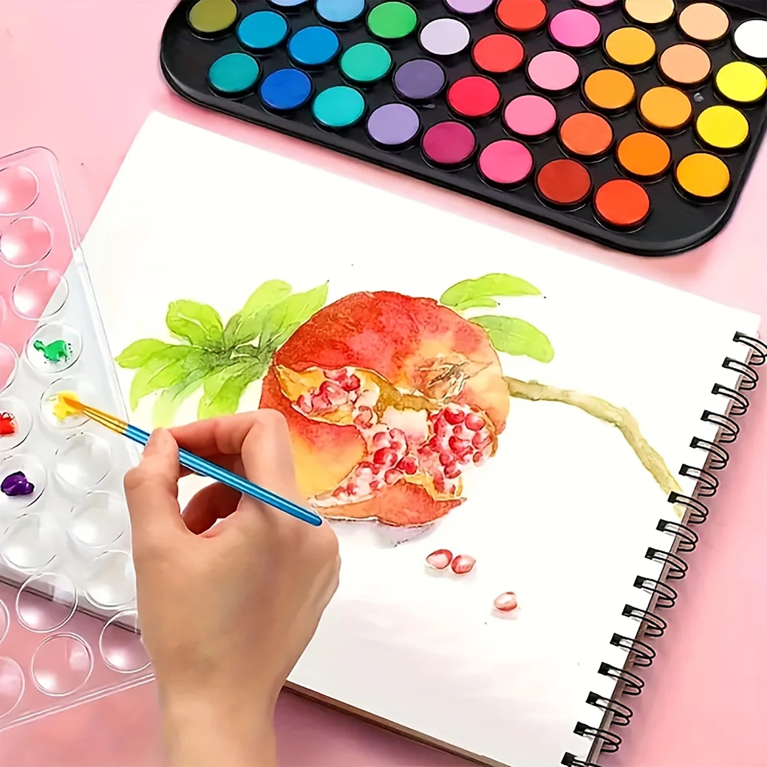 48 Colors Watercolor Paint Set with Brush - Washable,Vibrant & Blendable - Perfect for Adults Painting,Crafting & Art Projects    Home Decor Supply | Online Retail | ShoreShopper.com