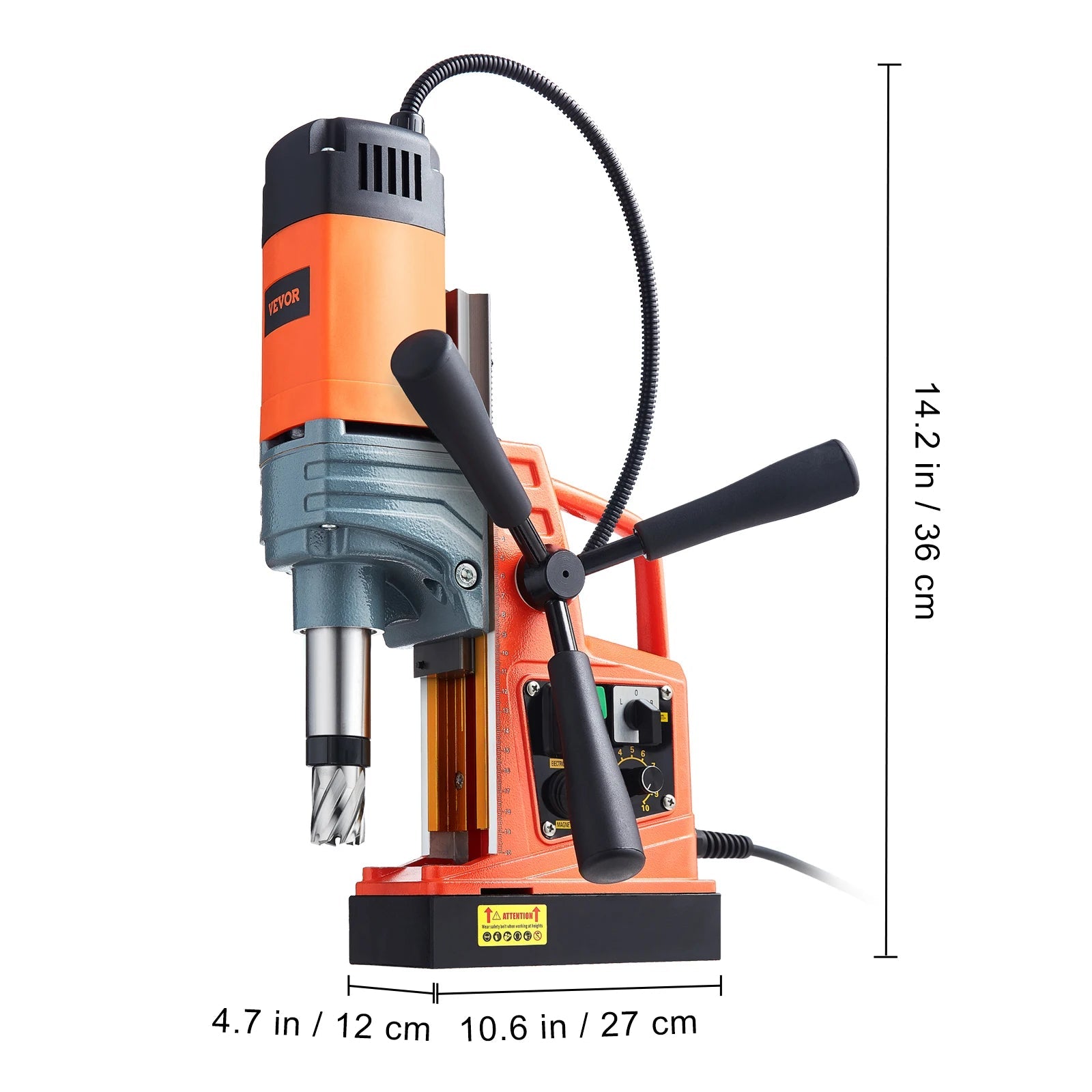 SucceBuy 1300W 1400W 2" Electric Drilling Machine Magnetic Drill Press Boring Diameter Power Drill 810 PRM Drill    Home Decor Supply | Online Retail | ShoreShopper.com
