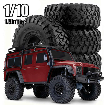RC 116MM 1.9" Rubber Rocks Tires for 1:10 RC Rock Crawler Axial SCX10