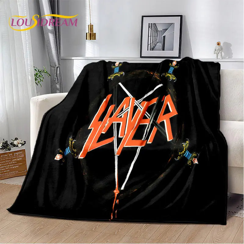Slayer Heavy Metal Band Soft Plush Blanket,Flannel Blanket Throw Blanket for Living Room Bedroom Bed Sofa Picnic Cover Warm Kids    Your Coastal Marketplace | Shoreshopper.com