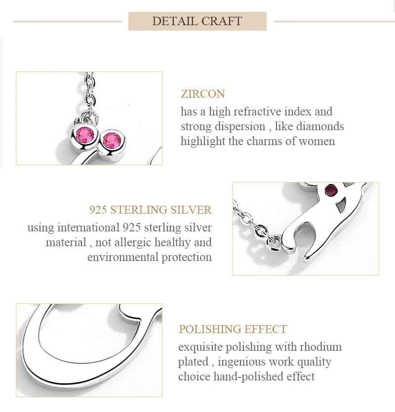 KALETINE Charm Arabic Best Friends Honey Love Couple  925 Sterling Silver Pendant Necklace BFF Good Friendship Indian Jewelry