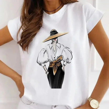 Paris Tower Print Short Sleeve Casual Women's Round Collar T-shirt Graphic T Shirts  Shirts for Women Clothes Oversized T Shirt    Home Decor Supply | Online Retail | ShoreShopper.com