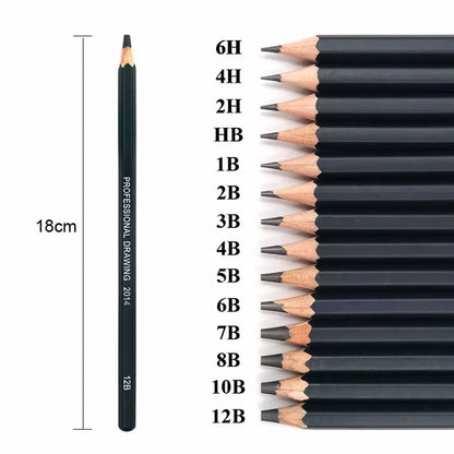 School Supplies Students For Exam Stationery Supplies Drawing Pencil Set Professional Sketch HB 2B 6H 4H 2H 3B Painting Pencils    Home Decor Supply | Online Retail | ShoreShopper.com