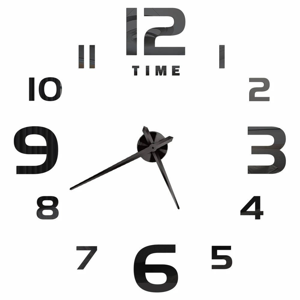 Large Wall Clock Quartz Needle 3D DIY 27" 37" or 47" Wall Clock    Home Decor Supply | Online Retail | ShoreShopper.com