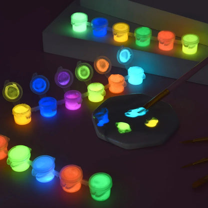 6Colors Acrylic Fluorescent Paint Glow In Dark DIY Painting Art Materials Arts Crafts Painting Tool DIY Graffiti Acrylic Pigment    Home Decor Supply | Online Retail | ShoreShopper.com
