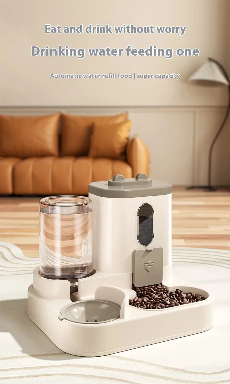 Dog & Cat Automatic Feeder & Waterer Set: Gravity Design, Leak-Proof, Spill-Proof, Anti-Slip, Easy to Clean, Built-In Food Bowl - ShoreCo.Shop