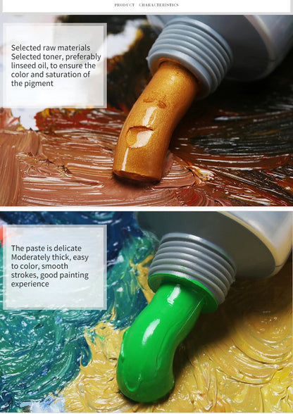 100ml Oil Paint 45 Colors Student Art Creation Special Waterproof Quick-drying Large Sticks Of Pigment School Painting Supplies    Home Decor Supply | Online Retail | ShoreShopper.com