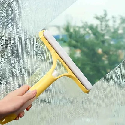 Household multi-function glass cleaning mirror with watering can 3-in-1 glass scraper window scraper